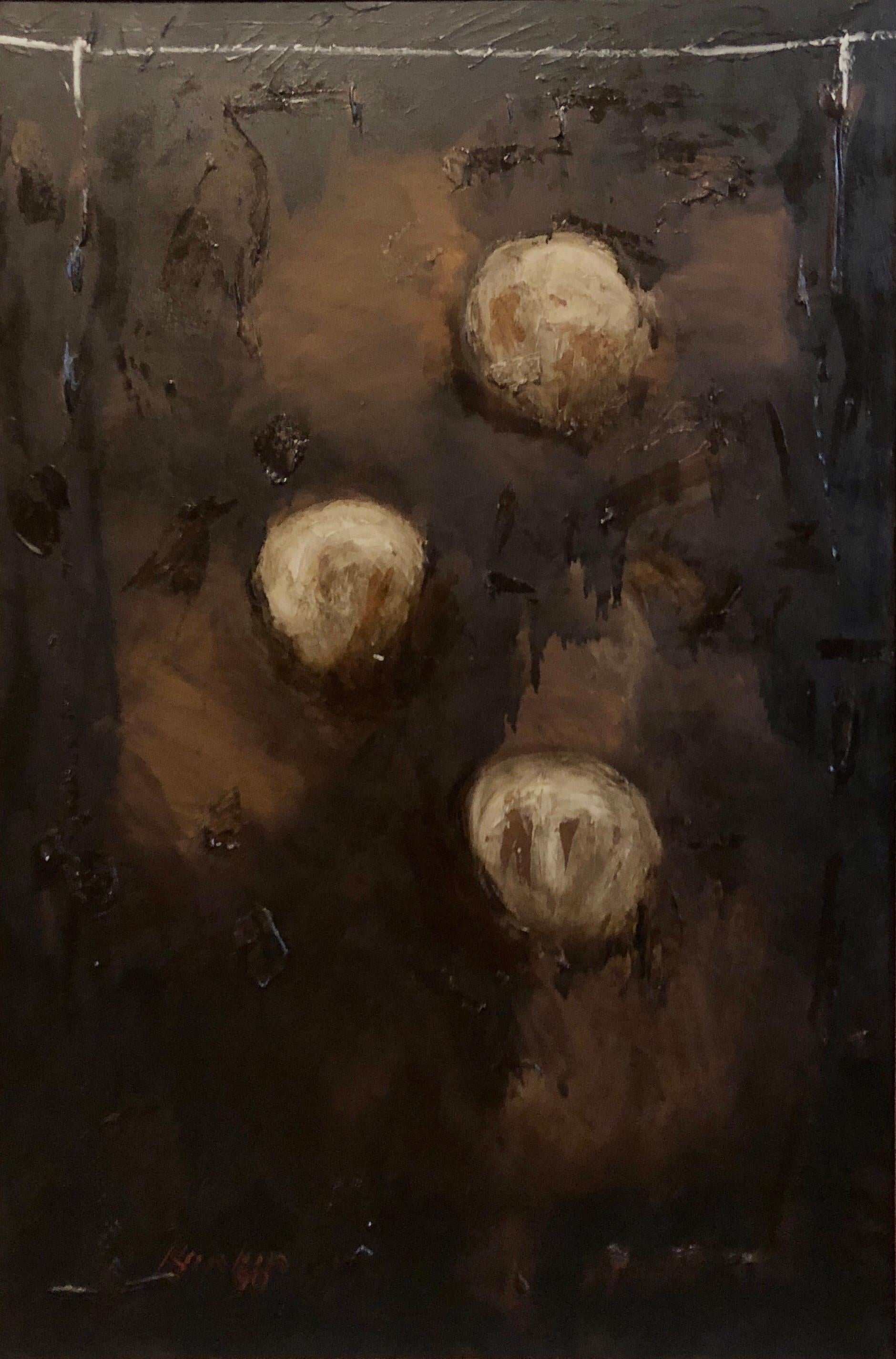 David Rankin Abstract Painting – Abstrakt-expressionistisches australisches Ölgemälde