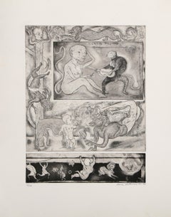 Serenata, grabado surrealista de David Rathman