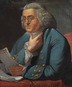 “Portrait of Benjamin Franklin, c. 1840” attr. David Rent Etter Philadelphia Oil