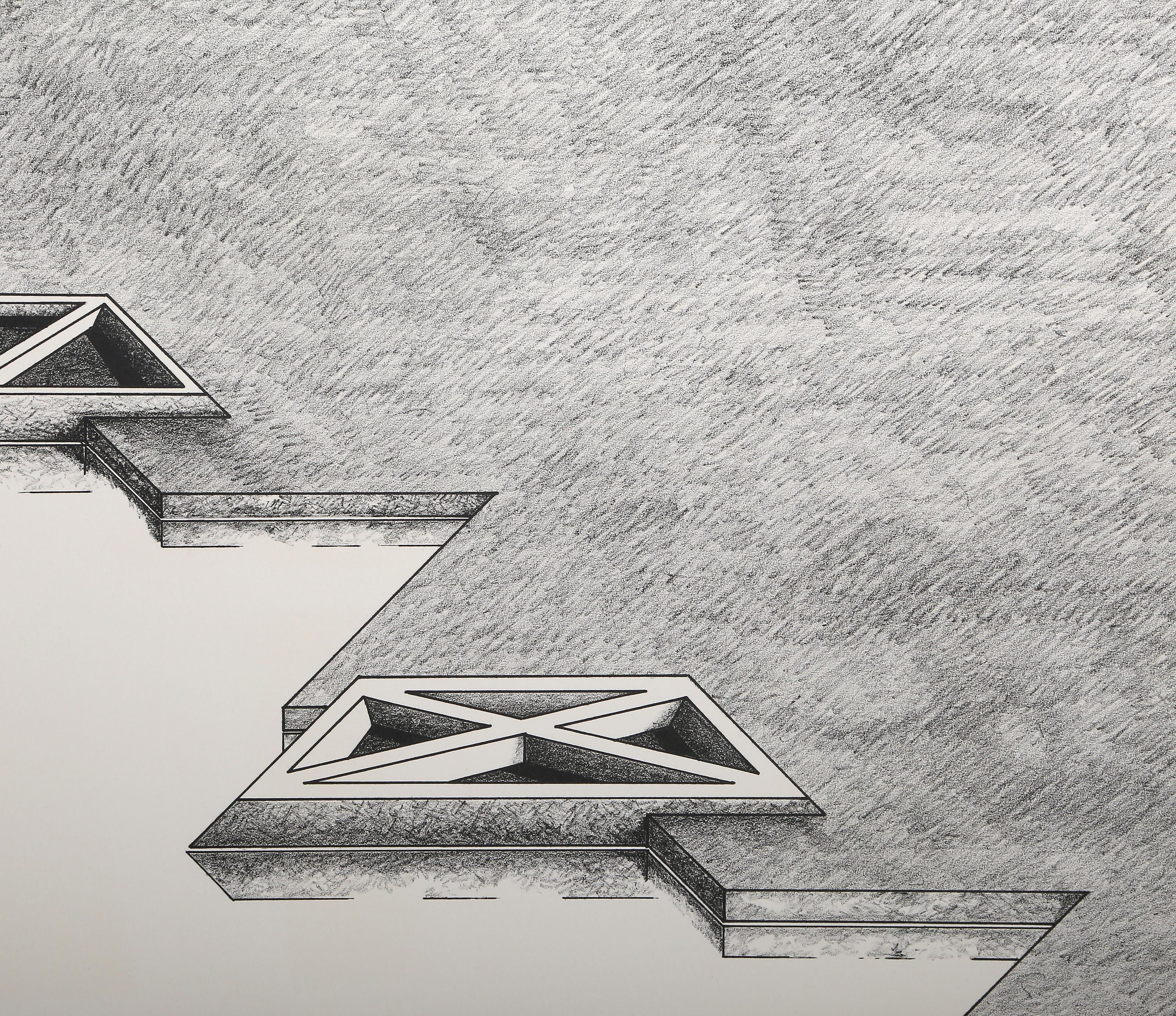 Façade, lithographie conceptuelle de David Richard Smyth en vente 1