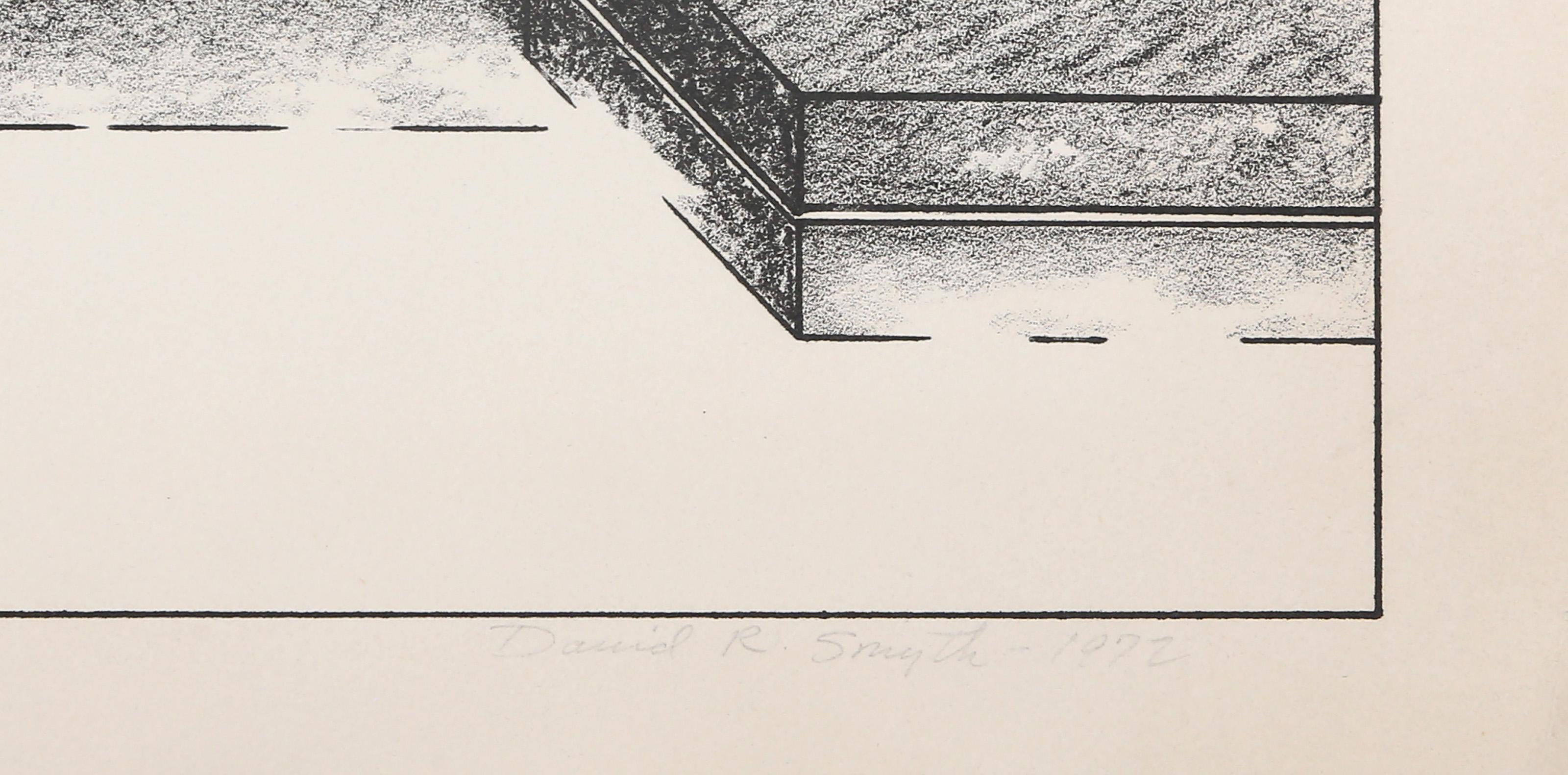 Façade, lithographie conceptuelle de David Richard Smyth en vente 3