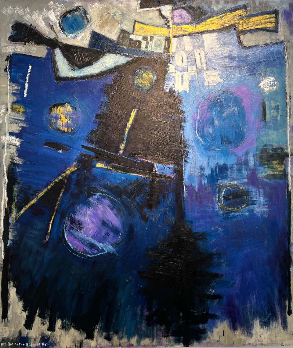 Annette Werndl - Riverside Park: Contemporary Abstract Oil Painting For ...