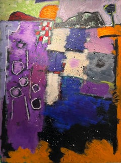 Argive: Contemporary Abstract Oil Painting with Purple Tones