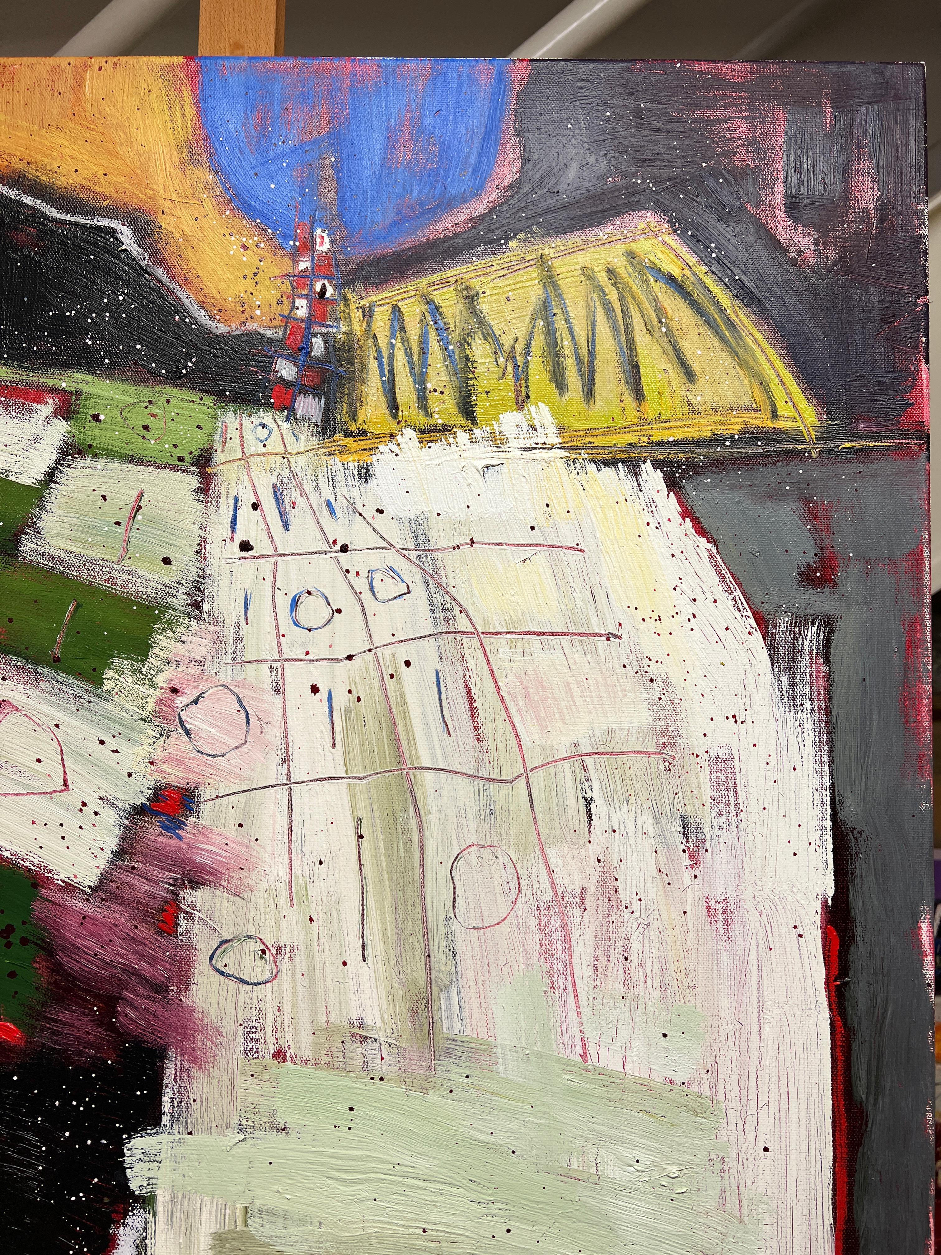 Briseus - Premio Achille: Pittura ad olio astratta contemporanea - Painting Astratto di David Richardson