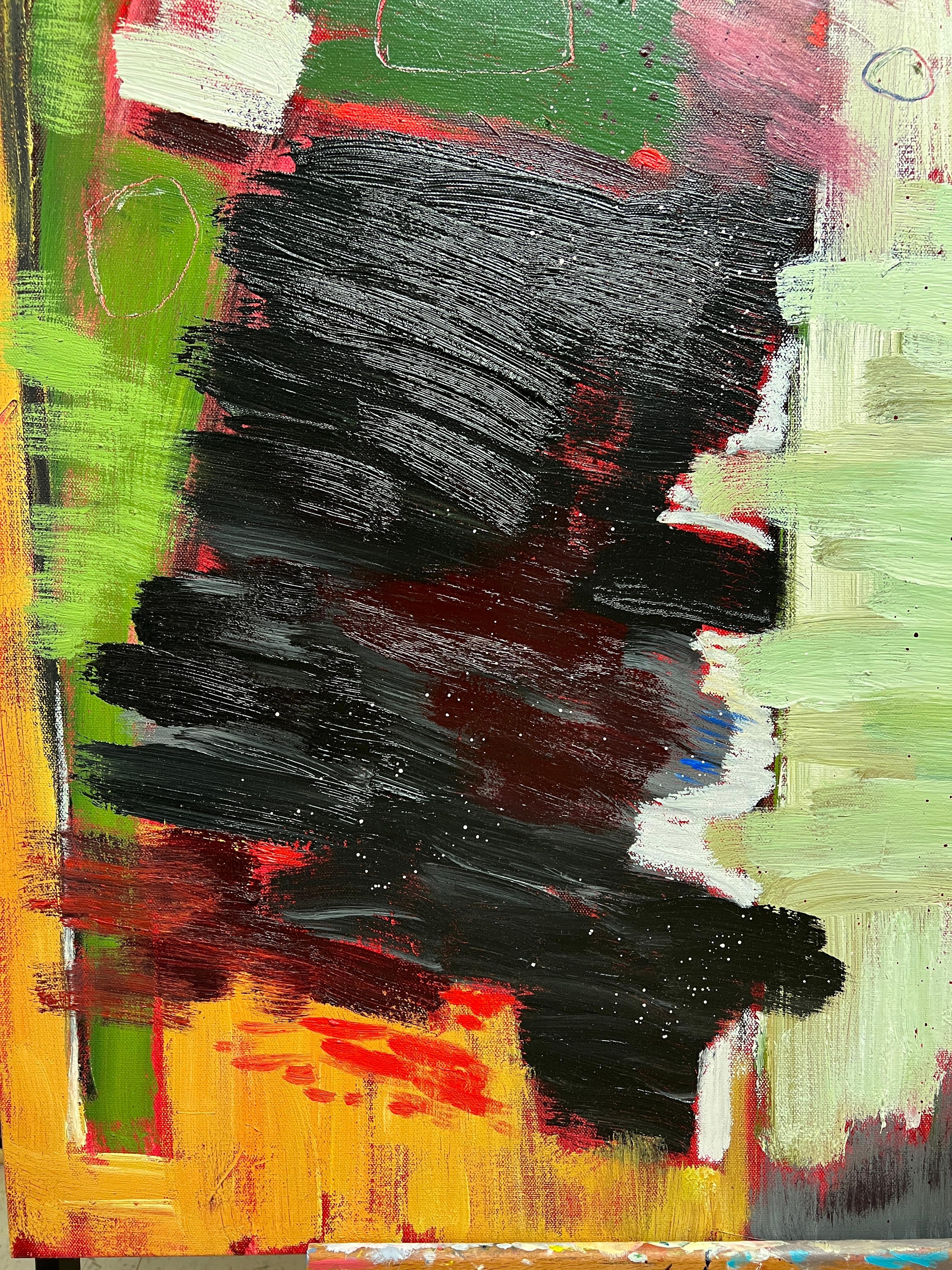 Briseus - Premio Achille: Pittura ad olio astratta contemporanea - Abstract Painting Marrone di David Richardson