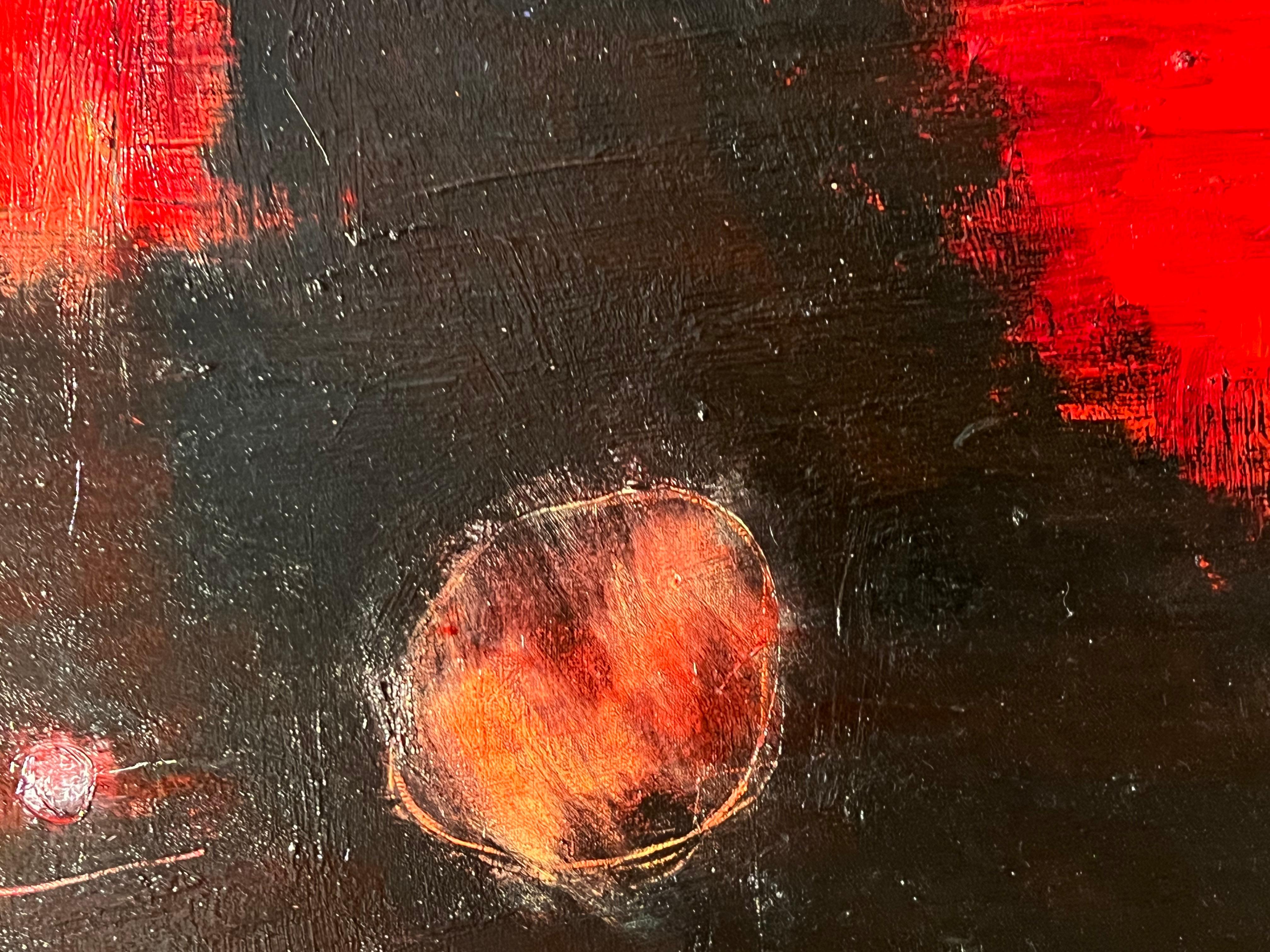 Diomedes Nr. 5: Zeitgenössisches abstraktes Ölgemälde (Schwarz), Abstract Painting, von David Richardson