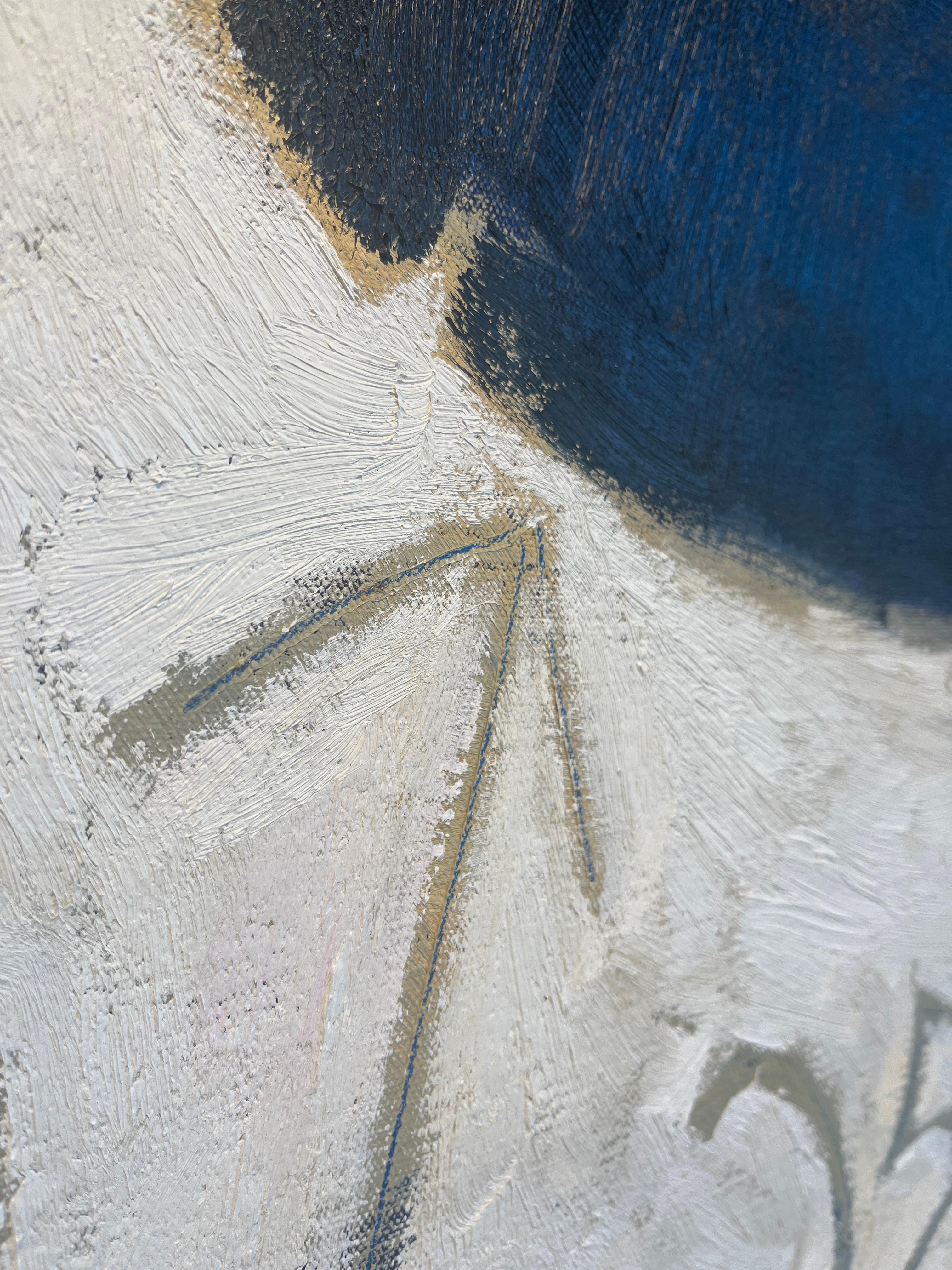 David Richardson
Myth of Progress (AI) No.1
60 x 50 in
Oil Paint

Following a tour in Iraq, Richardson was posted to Seoul Korea for two years. There, he saw how the Koreans used large, brightly colored neon signs to mark their churches at night. 