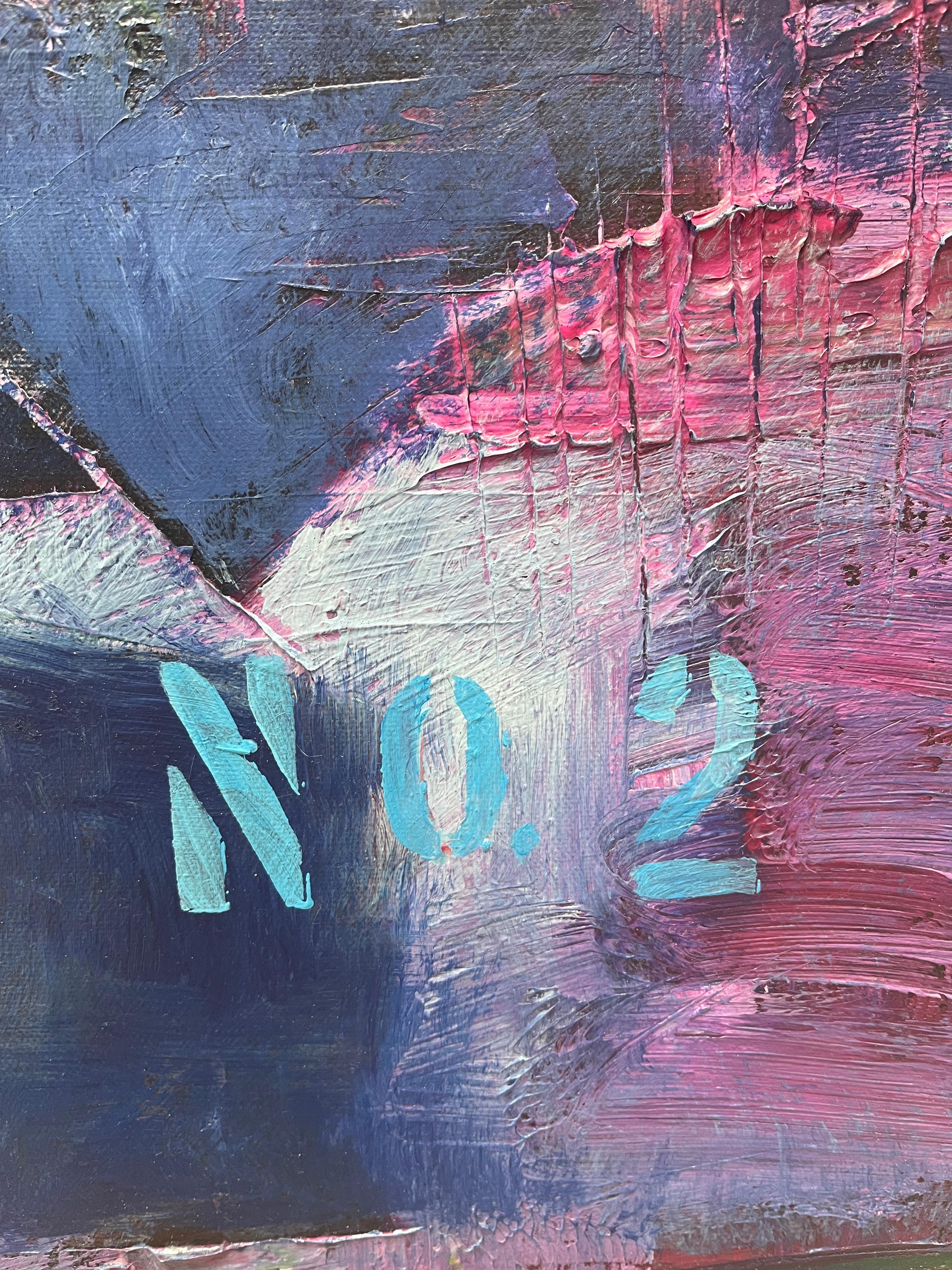 David Richardson
R3 No.4 
36 x 24 in
Acrylic Paint

Following a tour in Iraq, Richardson was posted to Seoul Korea for two years. There, he saw how the Koreans used large, brightly colored neon signs to mark their churches at night.  Because Seoul