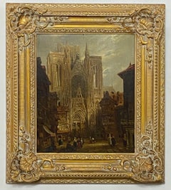 David Roberts Pintura de la catedral de Notre-Dame de Amiens, mediados del siglo XIX