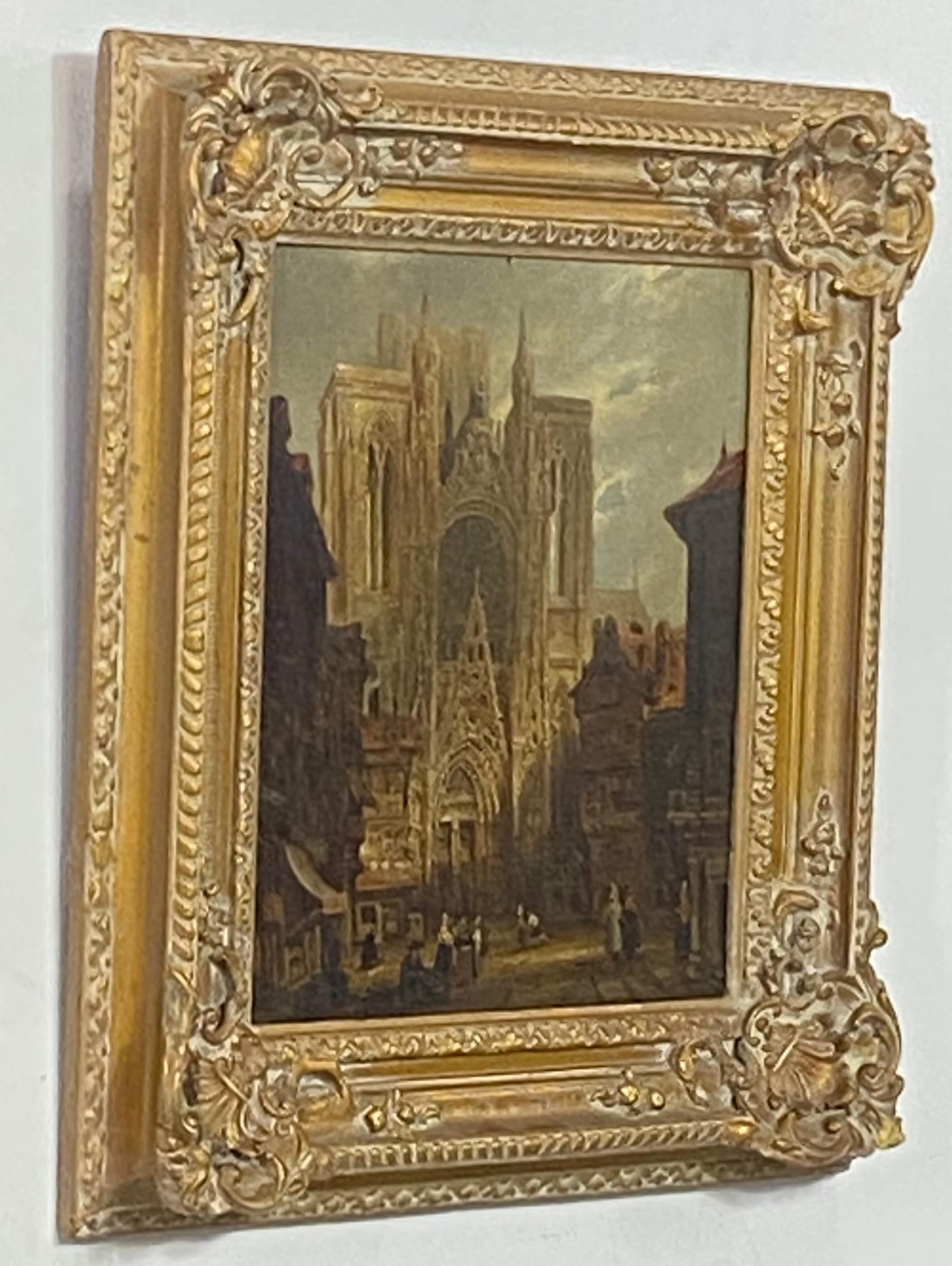 David Roberts Kathedrale Notre-Dame d' Amiens Gemälde, Mitte 19. (Englisch) im Angebot