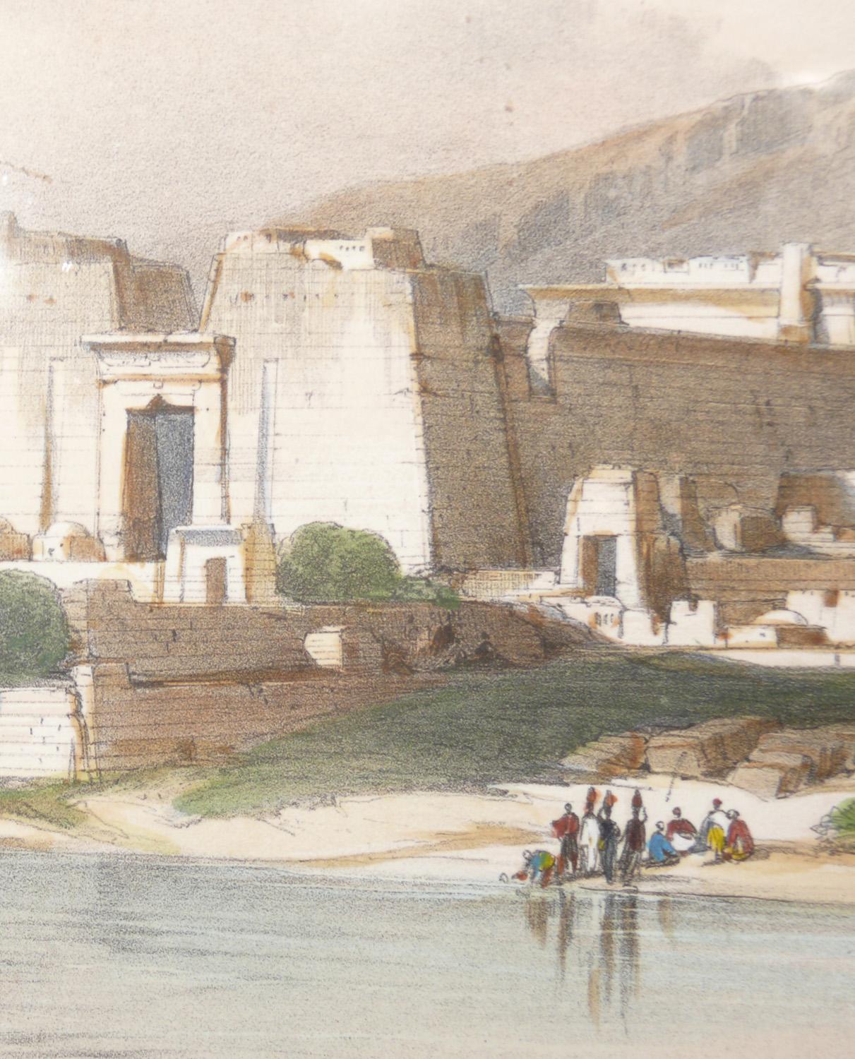 Lithographies d'Égypte colorées à la main de David Roberts  en vente 9