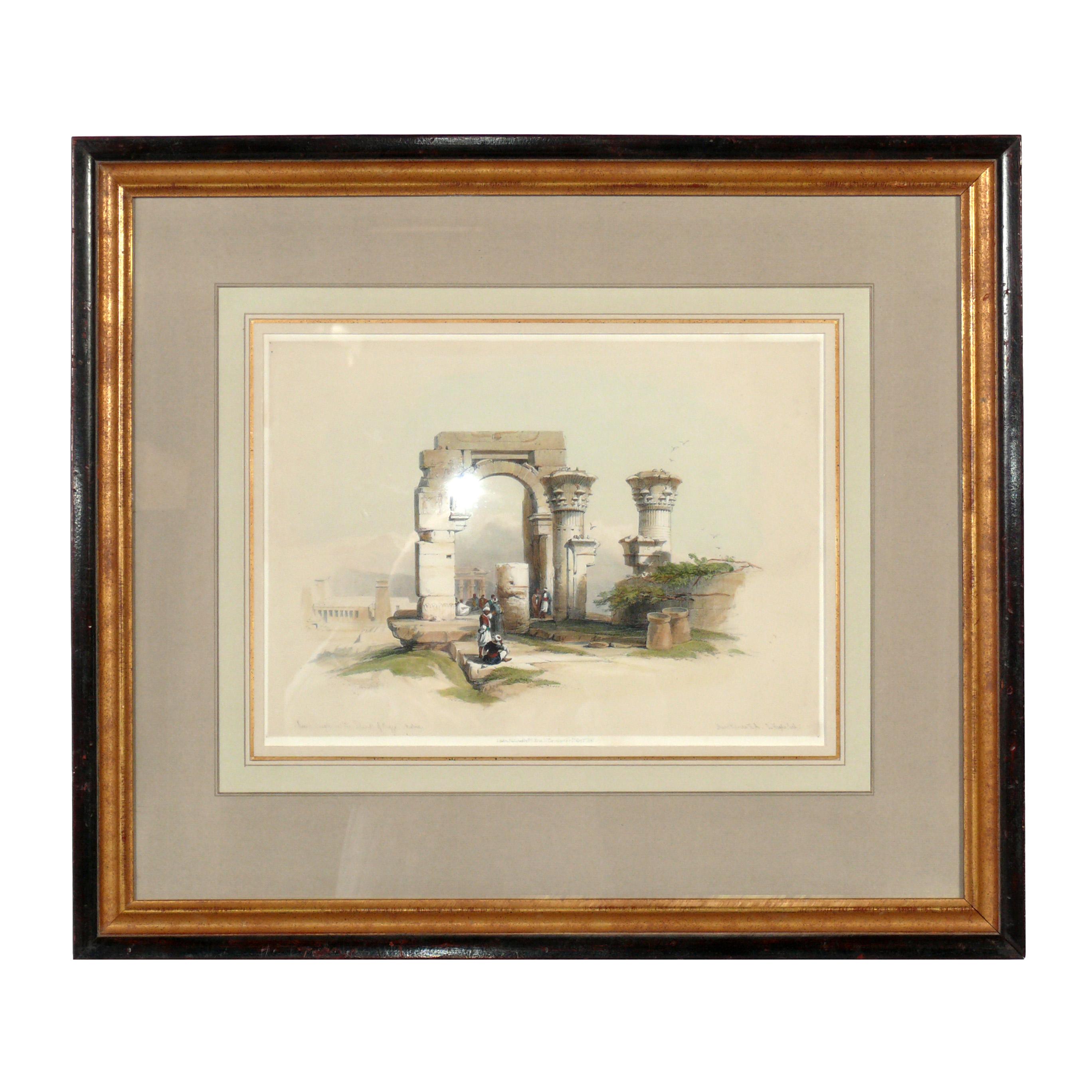 Ägyptische Lithografien, handkoloriert, von David Roberts (Englisch) im Angebot