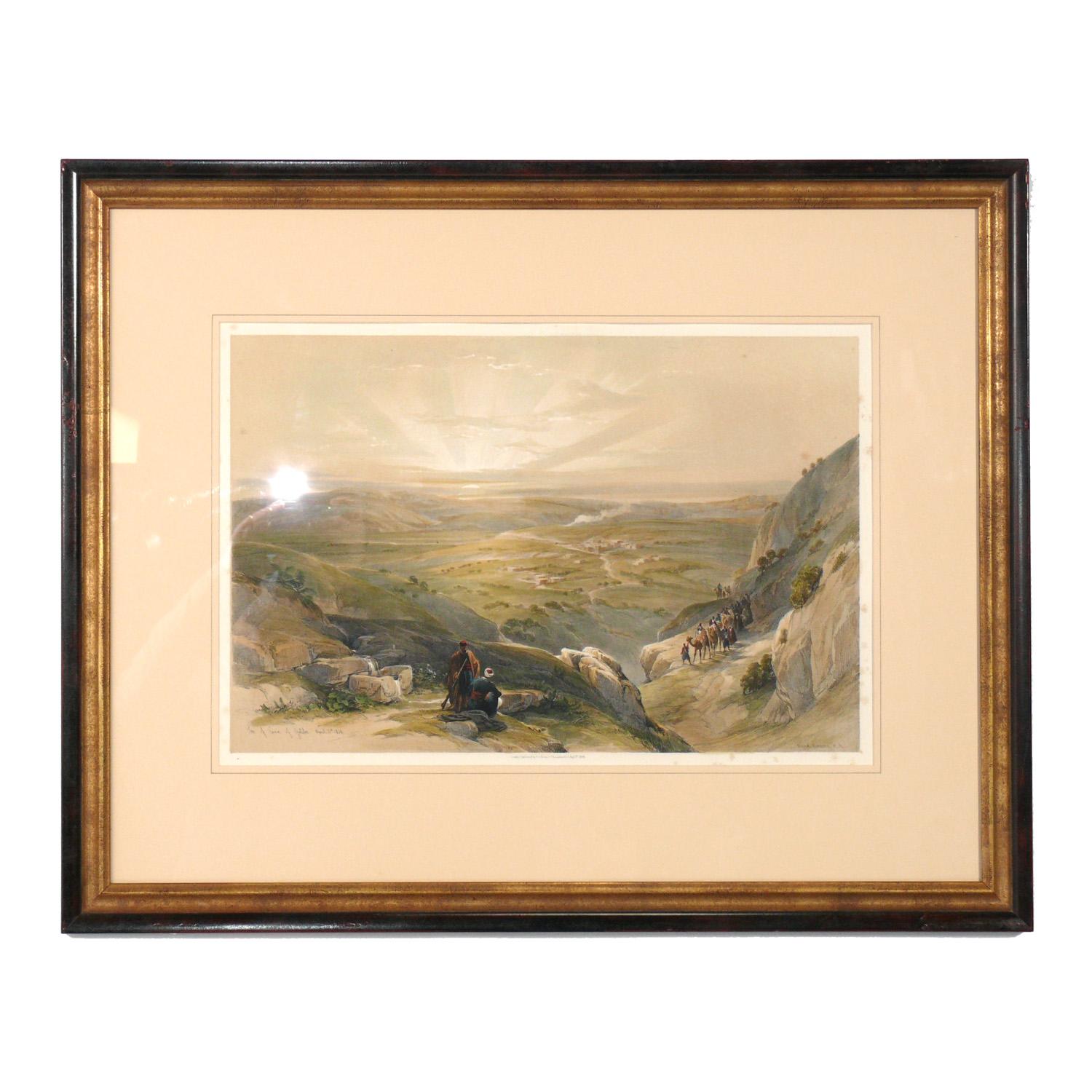 Egyptian David Roberts Egypt Lithographs Hand Colored For Sale