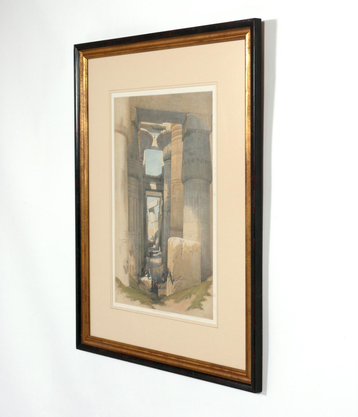 David Roberts Egypt Lithographs Hand Colored In Good Condition In Atlanta, GA