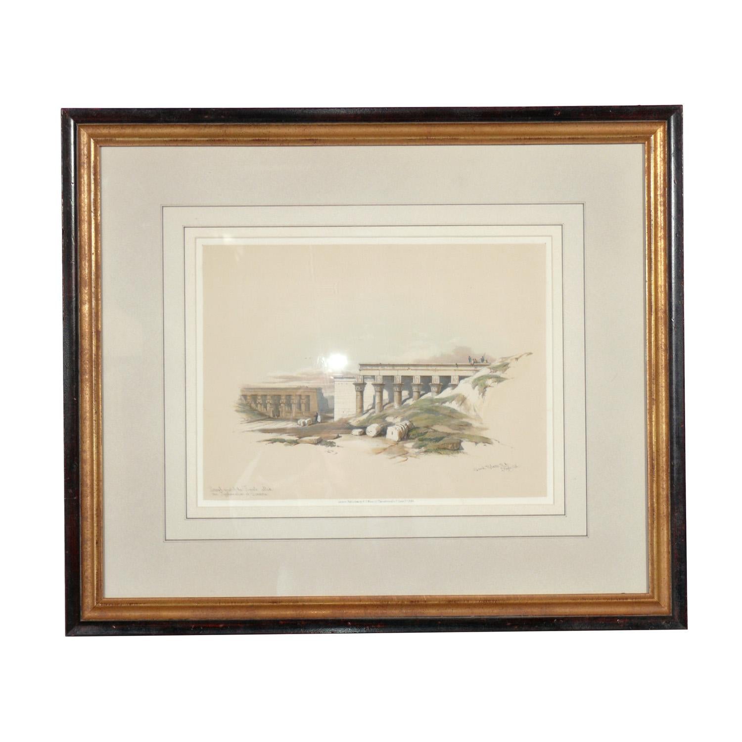 Lithographies d'Égypte colorées à la main de David Roberts  Bon état - En vente à Atlanta, GA