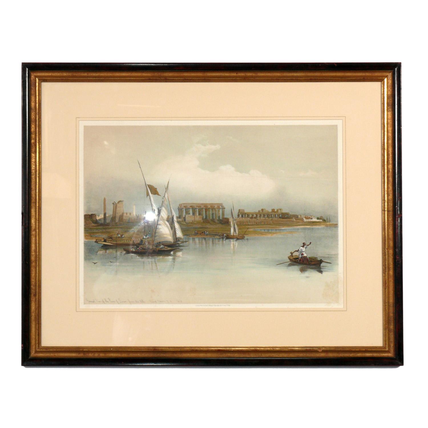 David Roberts Egypt Lithographs Hand Colored In Good Condition In Atlanta, GA