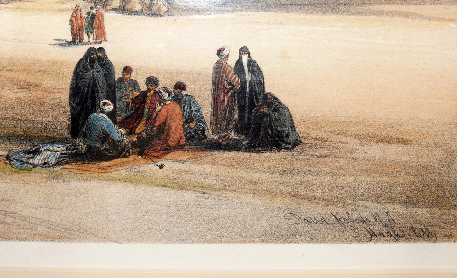 19th Century David Roberts Egypt Lithographs Hand Colored