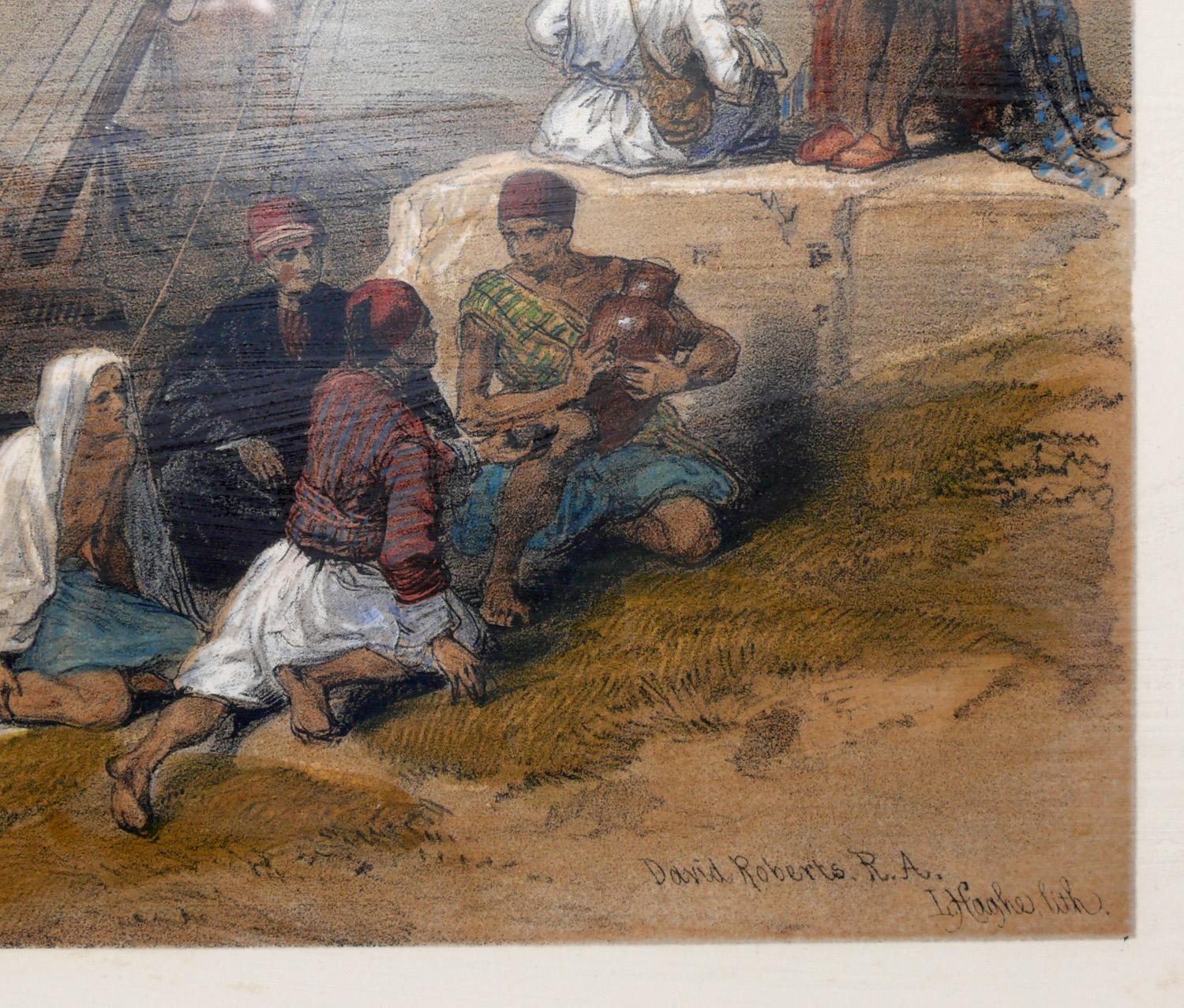 Glass David Roberts Egypt Lithographs Hand Colored