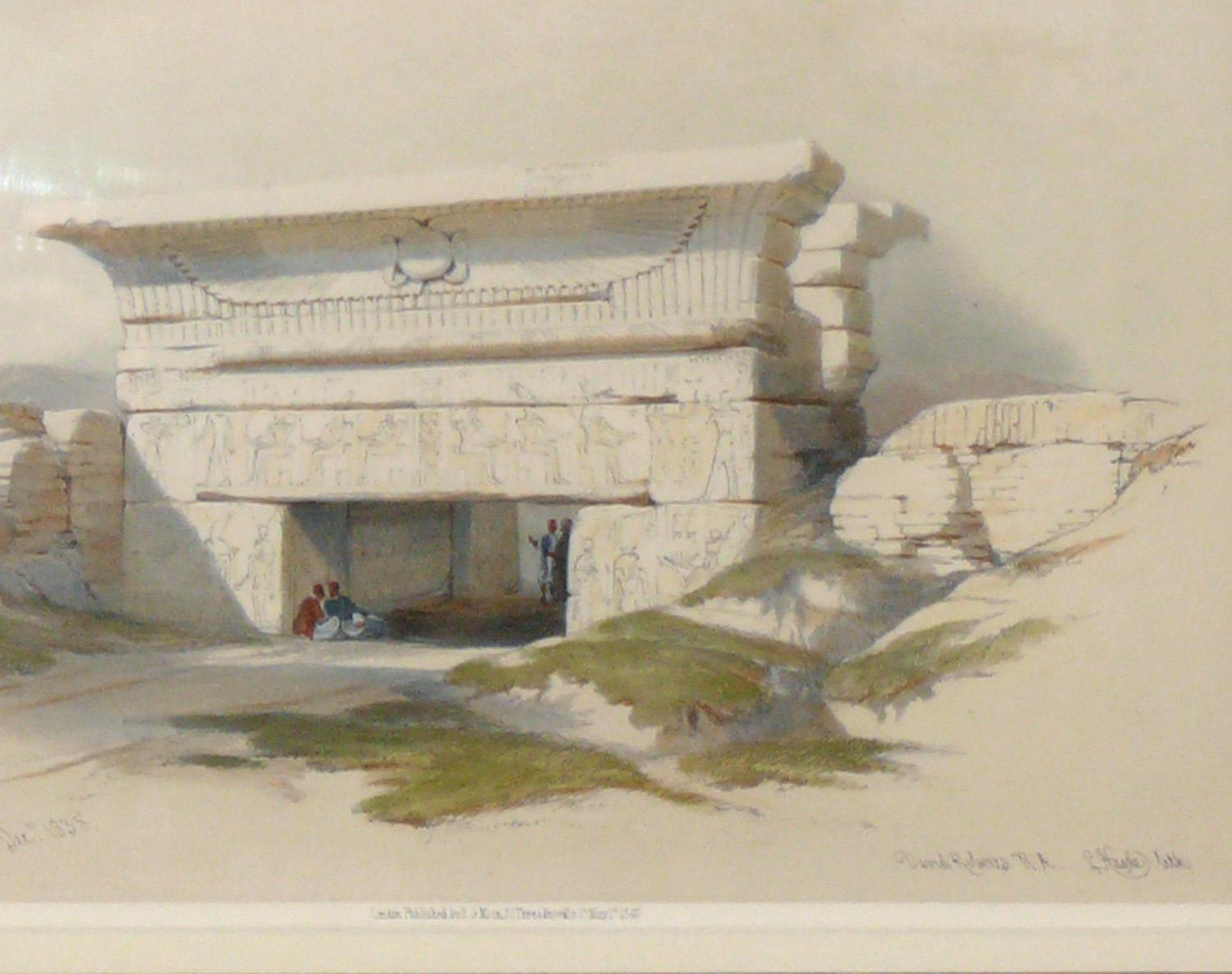 David Roberts Egypt Lithographs Hand Colored  For Sale 1