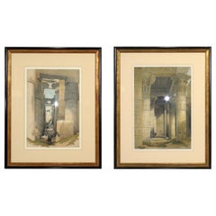David Roberts Egypt Lithographs Hand Colored