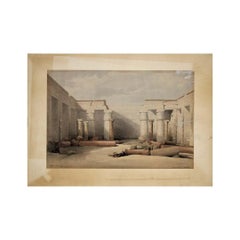 1847 lithograph by David Roberts depicting Medinet Abou at Thebes
