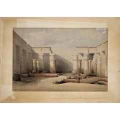 1847 lithograph by David Roberts depicting Medinet Abou at Thebes