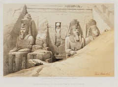 Abu Simbel in Egypt: An Original 19th Century Lithograph by David Roberts