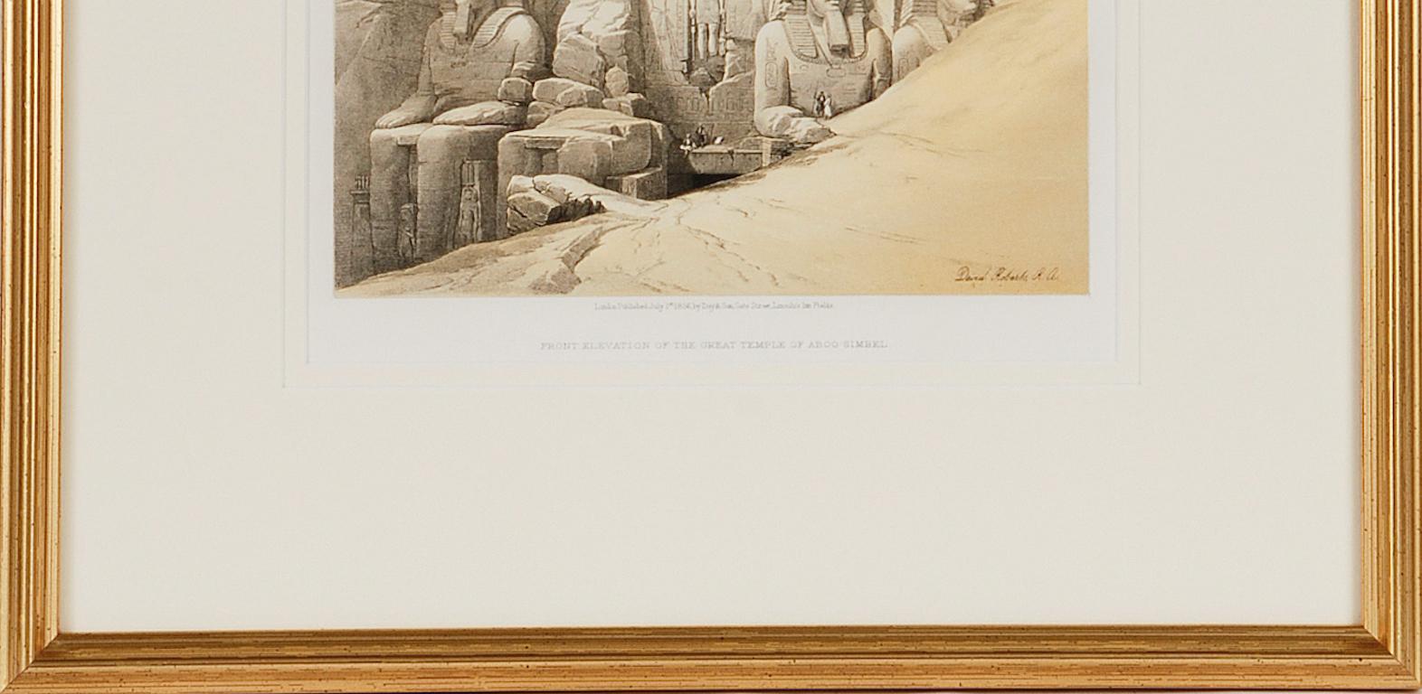 Abu Simbel in Egypt: An Original 19th Century Lithograph by David Roberts 2