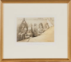 Abu Simbel in Egypt: An Original 19th Century Lithograph by David Roberts
