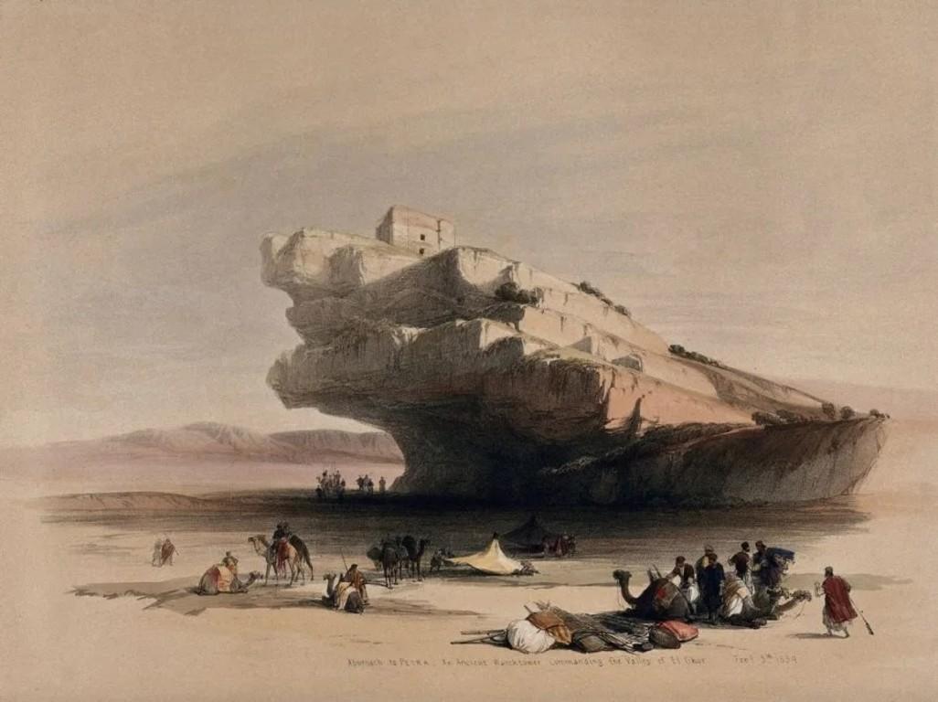 David Roberts Landscape Print - Ancient Watch Tower