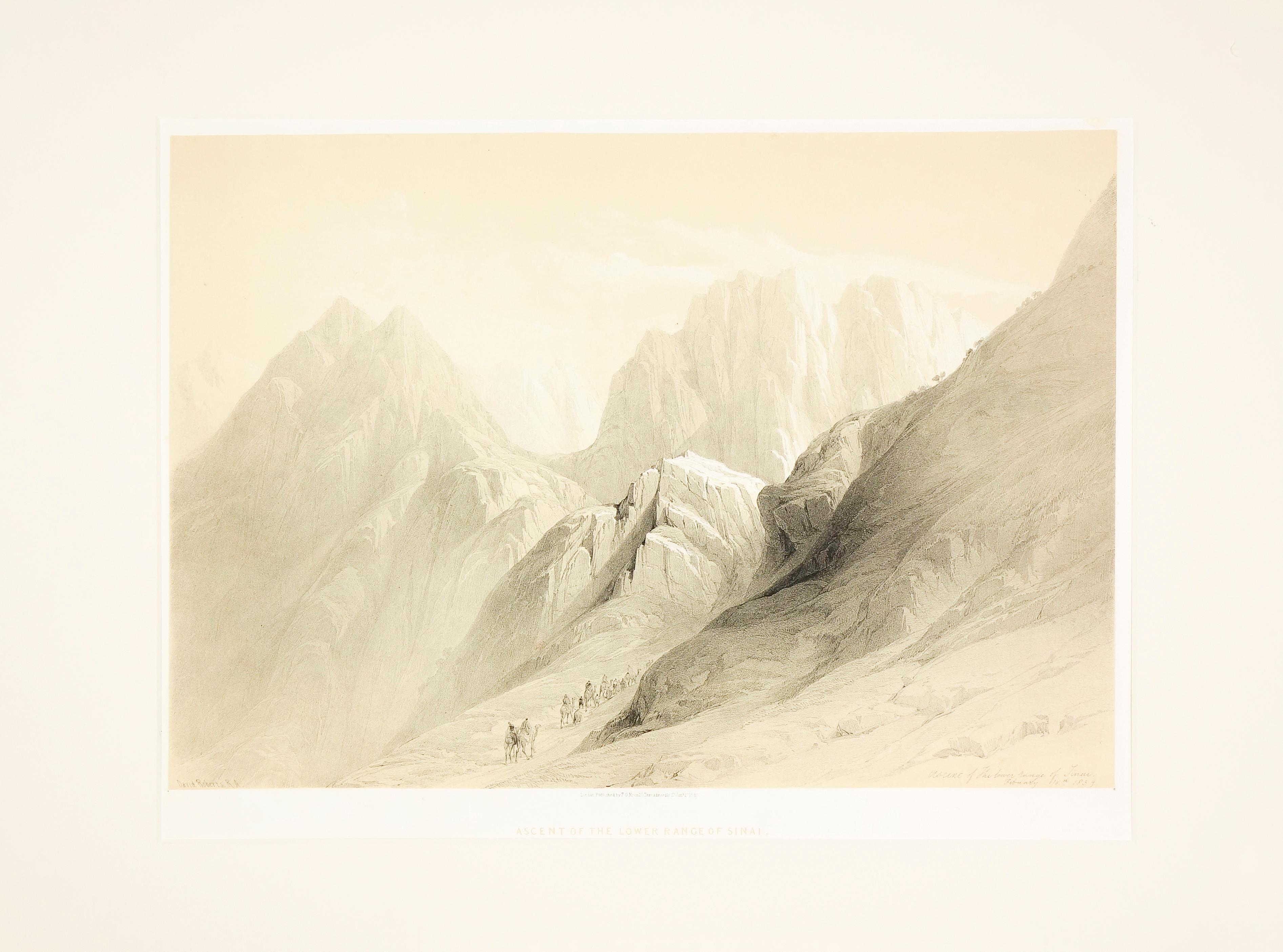 David Roberts Landscape Print – Aus dem Gebiet des unteren Teils von Sinai