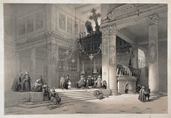 Iglesia de Santa Elena, Belén. Litografía de David Roberts sobre Tierra Santa, 1842.