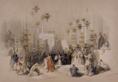 Chiesa del Santo Sepolcro: A.I.C., litografia colorata a mano del 19° secolo di David Roberts