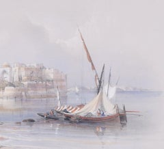 Citadel of Sidon, Lebanon 19th century lithograph by David Roberts