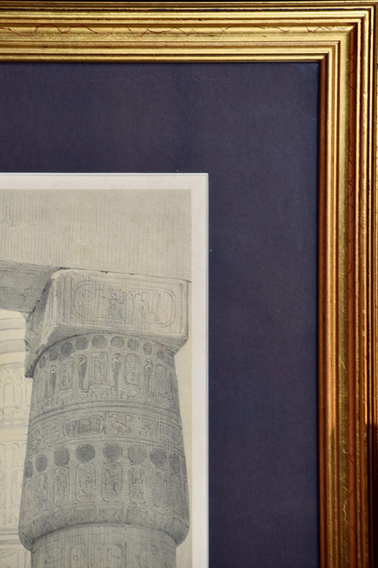 Karnac, The Hall of Columns: David Roberts' 19th C. Hand Colored Lithograph 3