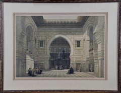 David Roberts' 19th Century Hand Colored Lithograph, "Mosque of the Sultan"