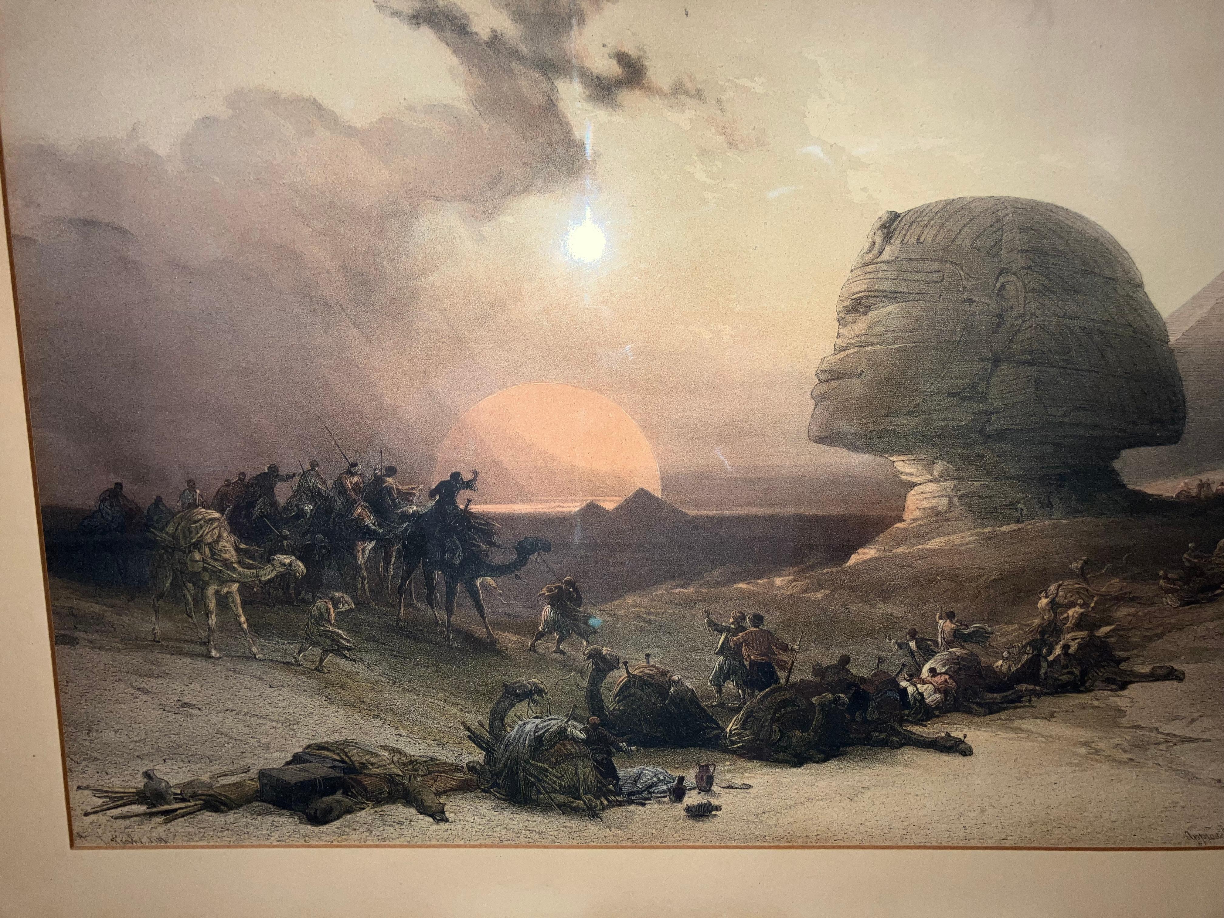 David Roberts “Approach of the Simoon - Desert of Geezah” “ en vente 3