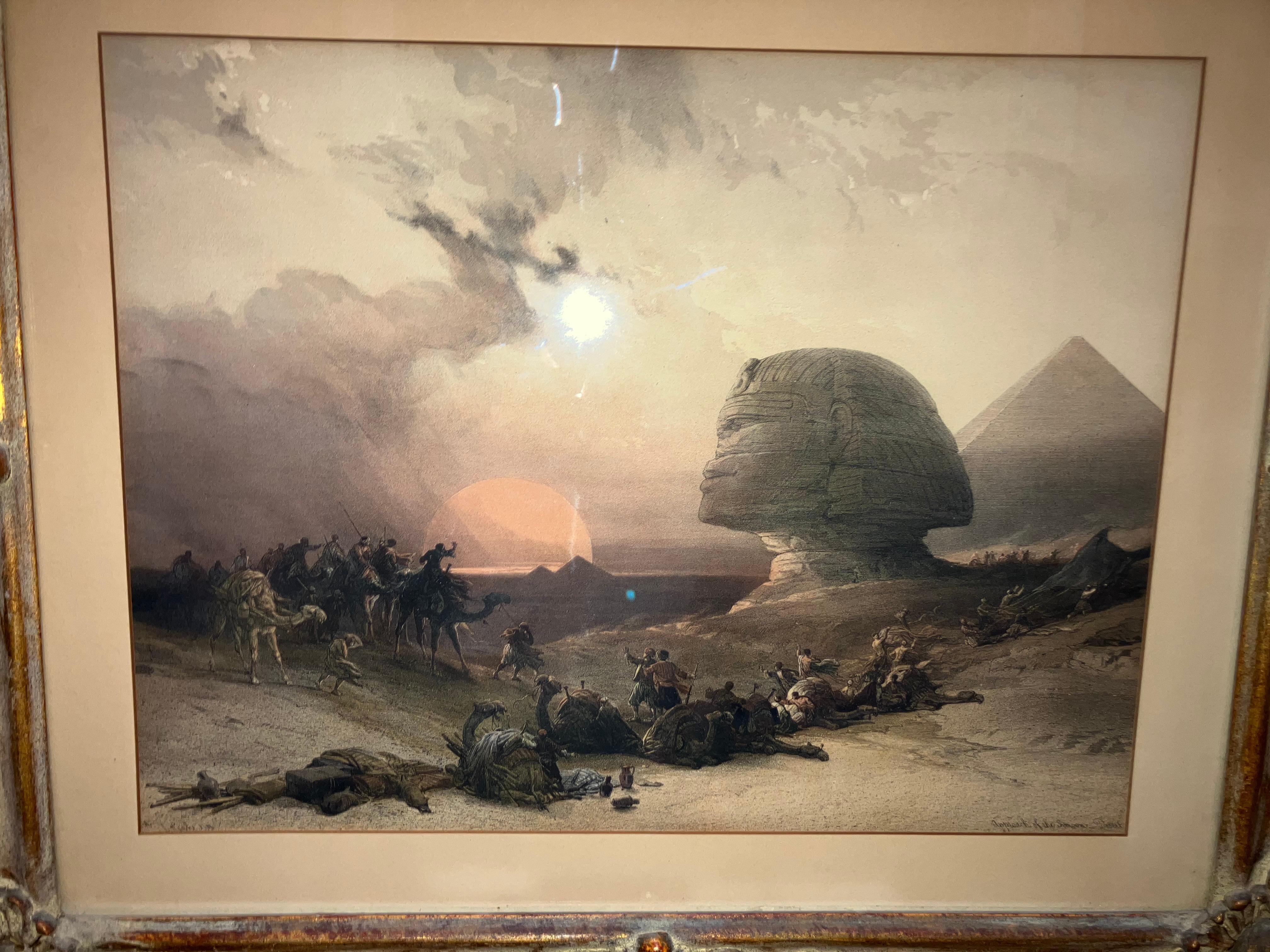 David Roberts "Aproximación del Simoon - Desierto de Geezah" "