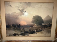 David Roberts "Aproximación del Simoon - Desierto de Geezah" "