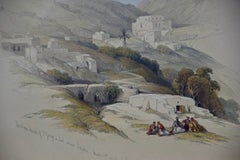 "Chiesa cristiana di San Giorgio": Una litografia incorniciata del XIX secolo di David Roberts