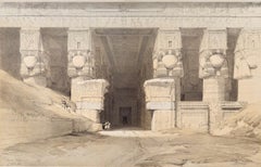 Dendera, Egypt, Dec 7th, 1838: David Roberts' 19th C. Duotone Lithograph