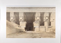 Dendera, Egypt, Dec 7th, 1838: David Roberts' 19th C. Duotone Lithograph