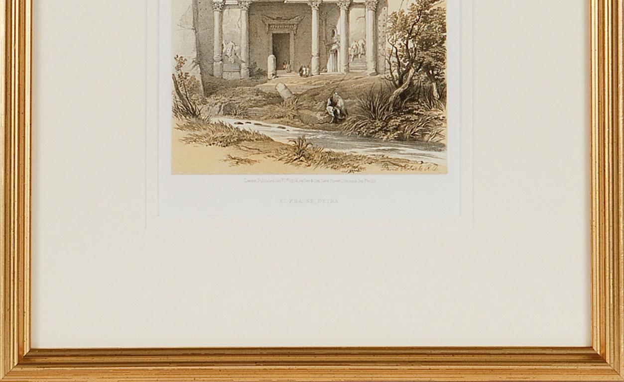 El Khasne, Petra, Jordanien: Eine Lithographie des 19. Jahrhunderts von David Roberts 3