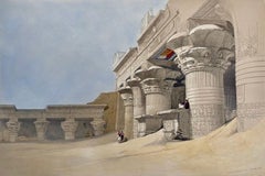 Facade of the Pronaos of the Temple of Edfou - David Roberts - orientalist