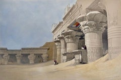 Fachada del Pronaos del Templo de Edfou - David Roberts - orientalista
