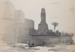 Gate of Victory of El Hakim, Cairo: Original 19th C. Lithograph by D. Roberts