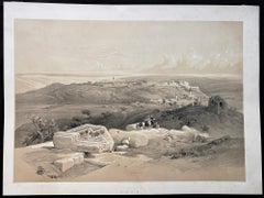 Gaza, Palestine, Holy Land. David Roberts lithograph, 1843.