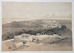 Gaza, Palestine, Holy Land. David Roberts lithograph, 1843.