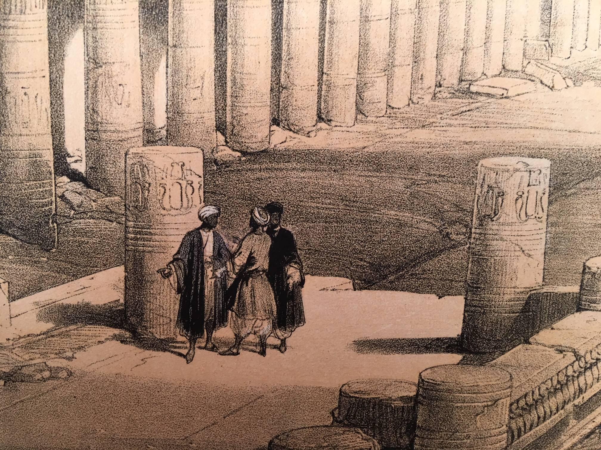 Grand Approach to The Temple of Philae -- Nubia - Realist Print by David Roberts
