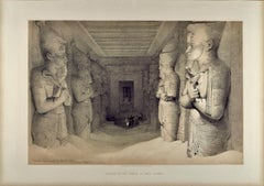 Interno del Tempio di Abu Simbel, Egitto: Una litografia del 19° C. di David Roberts